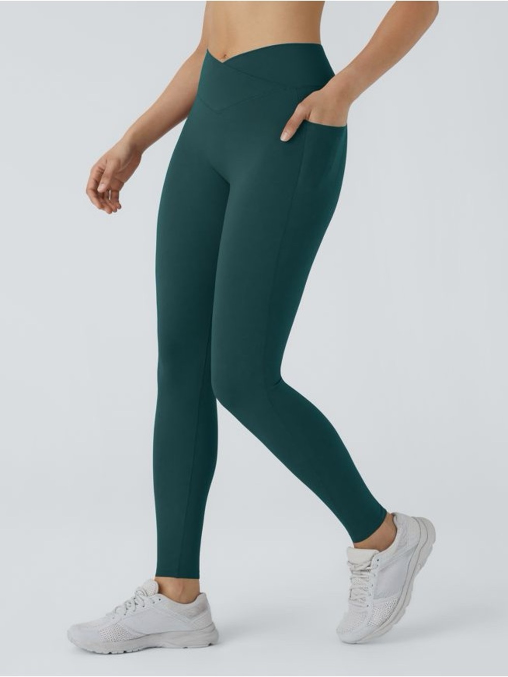 HALARA Deep Teal Active Leggings with V-Waist